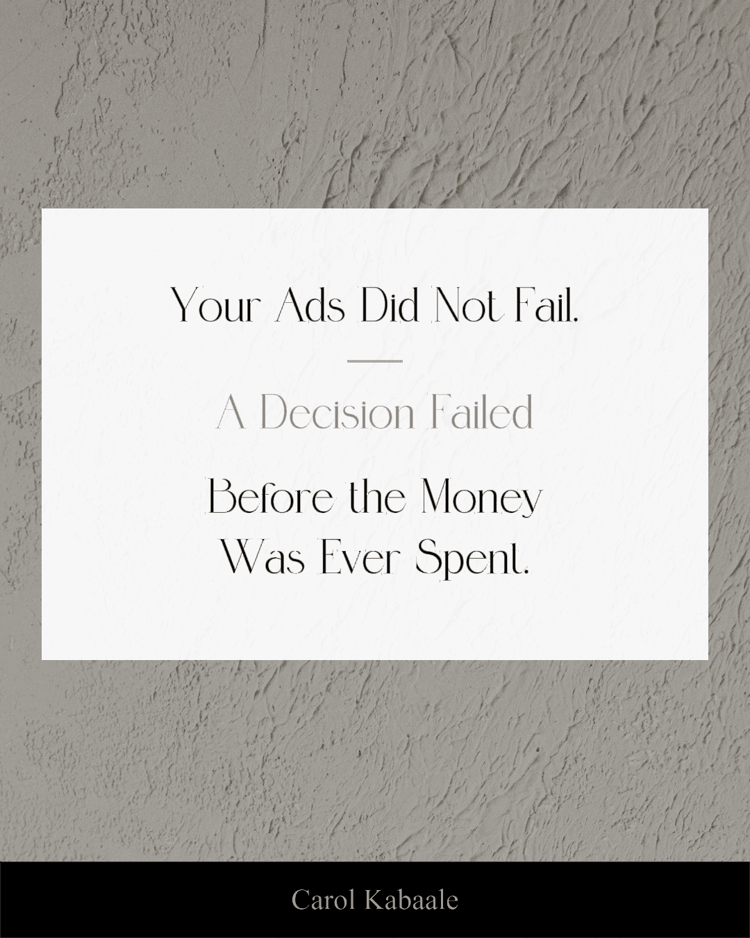 Carol Kabaale, Fractional CMO and Paid Visibility Strategist